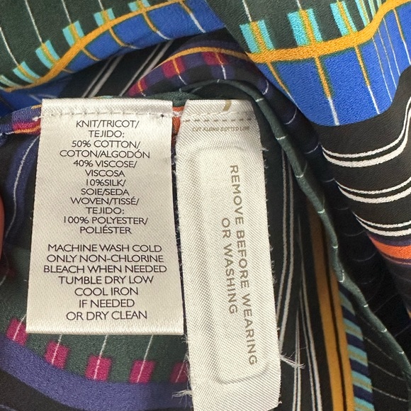 Loft Black Silk Blend Sweater with Semi-Sheer Striped back and sides Lar… - Picture 8 of 8